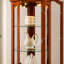 Vitrine de coin avec lumières, tablettes réglables en verre trempé, dos en miroir, vitrine (ampoule E26 non incluse)-133255444-133255446