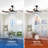 Contemporary Crystal Remote Control LED 48" Retractable Ceiling Fan With Light And