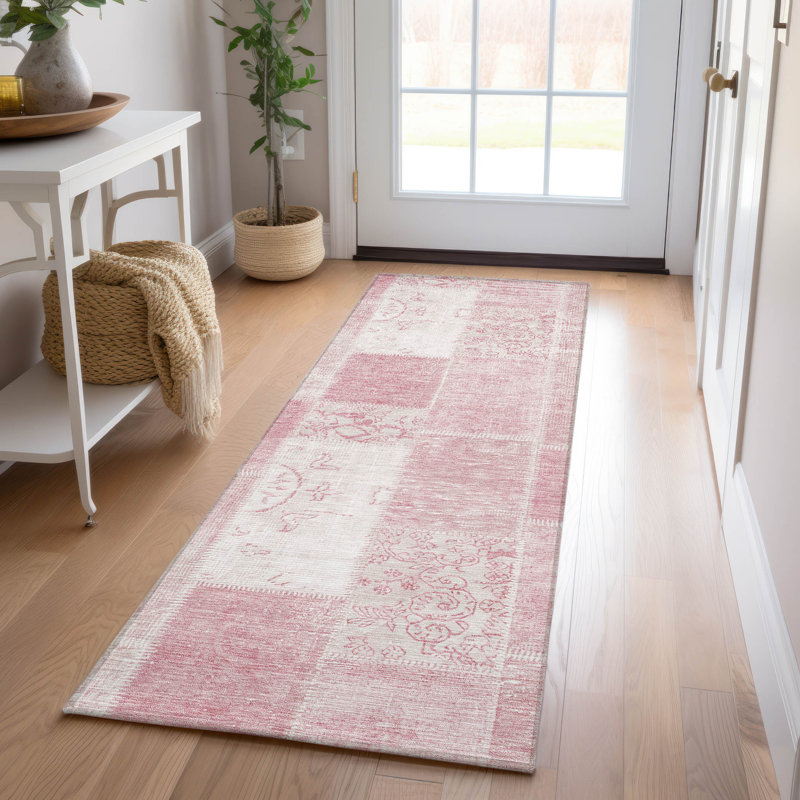 Tapis intérieur / extérieur Kaylani avec envers antidérapant, Tapis de couloir 2 pi 3 po x 7 pi 6 po