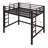 Sturdy Metal Loft Bed, Featuring A Easy  Climbing Ladder And Safety Guardrails-1491559004