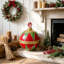 Boule de Noël vintage de 40 cm (16 pouces), décoration en métal, clochette festive à suspendre pour porche, portail, foyer, décoration de fêtes de fin d'année à la maison-918435761