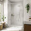 Porte de douche pivotante semi-sans cadre avec verre trempé 1/4 "-126047584-109000352