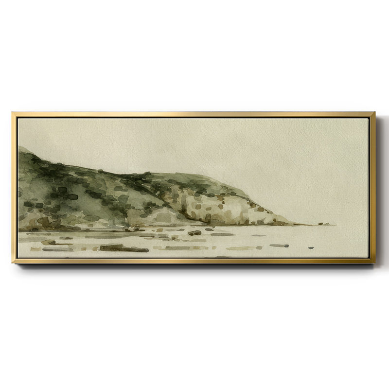 Distant  Shore I- Framed Canvas, 20" H x 50" W
