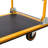Foldable Platform Truck Push Dolly 660 lb. Weight Capacity Black and Yellow