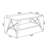 Sutton Trestle Industrial Walnut Pine Wood Coffee Table