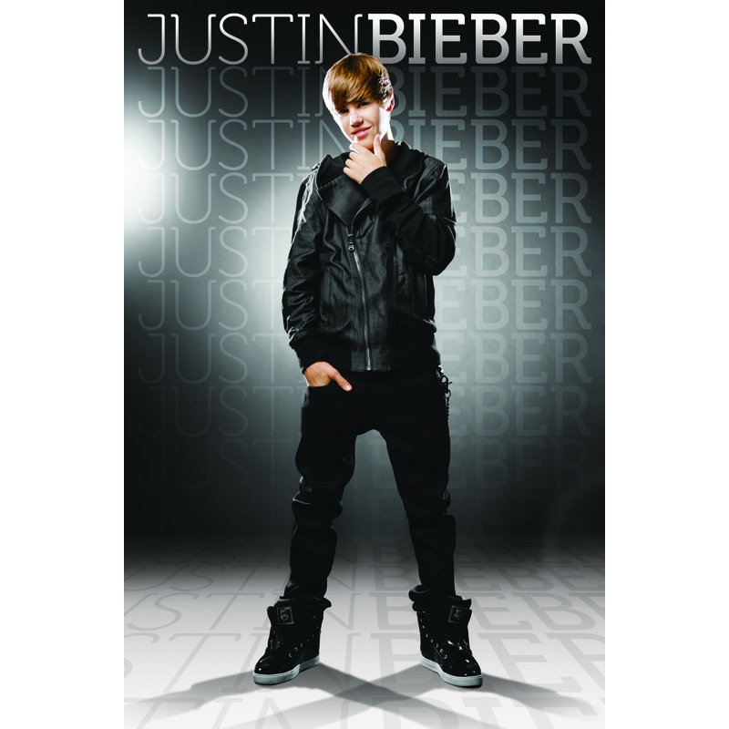 «justin bieber-impression sur papier gris