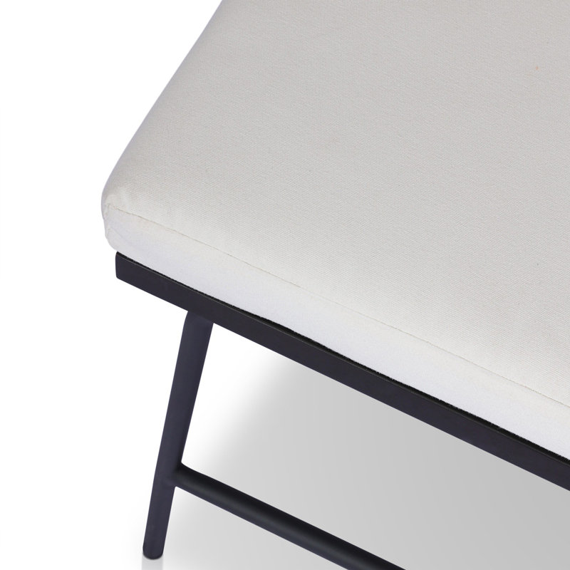 Crete Outdoor Dining Side Chair, Black