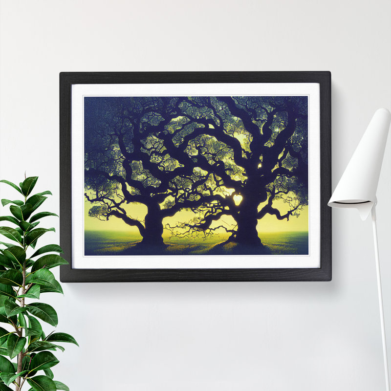 Unforgettable Oak Trees - Framed Print, Black, 46cm H x 64cm W x 2cm D