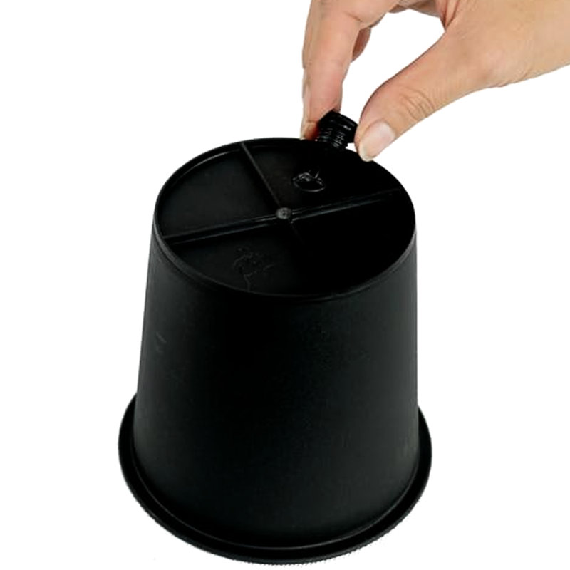 5 6.3" Round Nursery Plant Pots - Garden Plastic With Drainage. All-Weather Durability. Polypropylene Construction. Fade And Crack Pot Material.