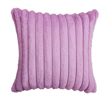 Housse de coussin carré en fausse fourrure