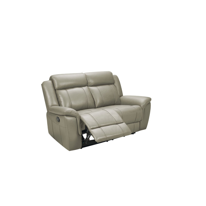 Causeuse grise avec fauteuils inclinables manuels 5109