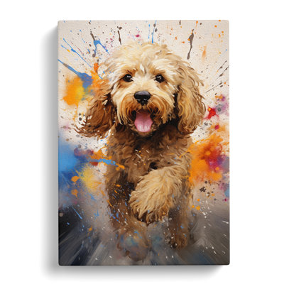Cockapoo Action Painting - No Frame Print