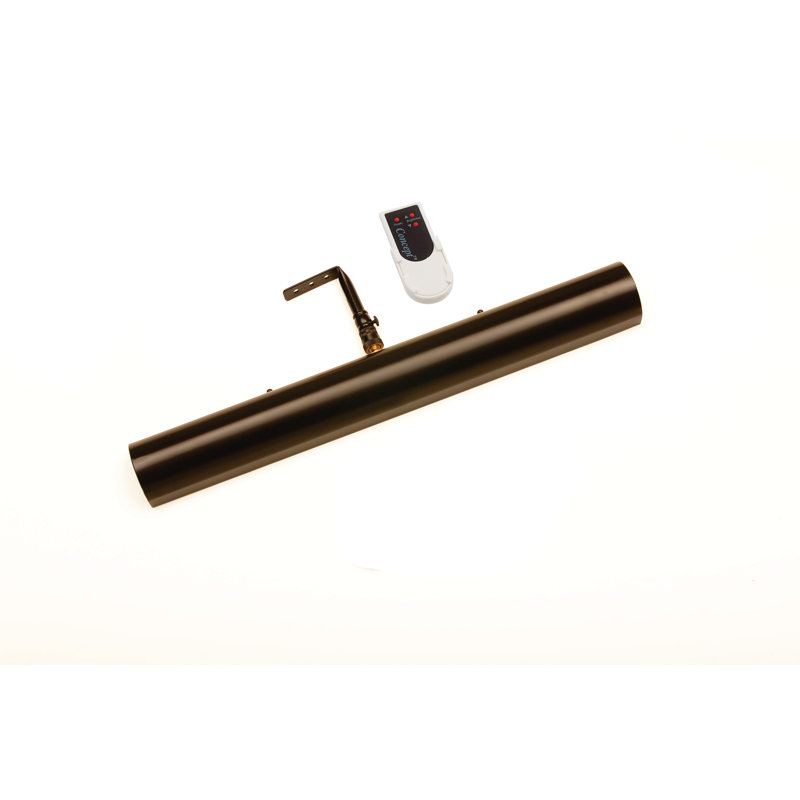 Luminaire pour tableau mural à DEL à intensité variable avec télécommande, Noir mat, H 1,75 po x l 18 po x P 7,5 po