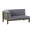 Banc de coin droit et table basse