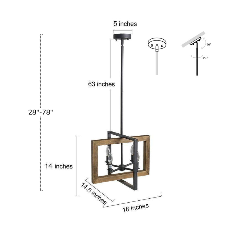 Smither 4 - Light Dimmable Chandelier