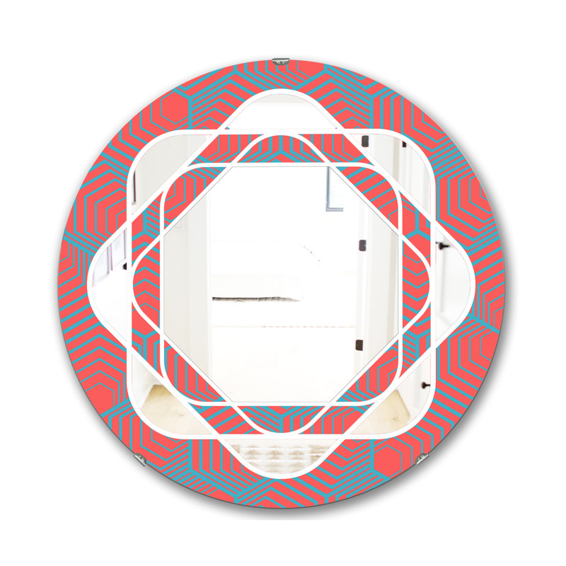 Miroir mural Lines, H 23,6 po x l 23,6 po