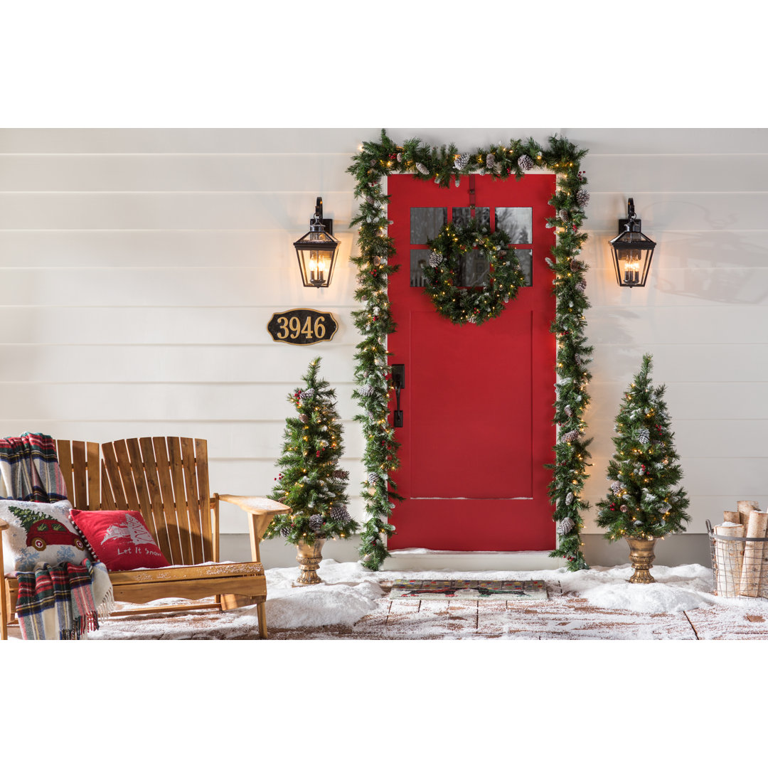 Manwe 3-Bulb 19'' H Outdoor Wall Lantern Lark Manor™ Fixture 