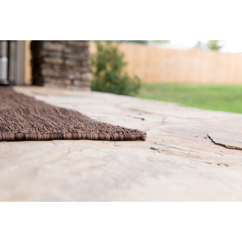 Tapis d'intérieur brun clair Abderus, Rectangle 7 pi 1 po x 10 pi