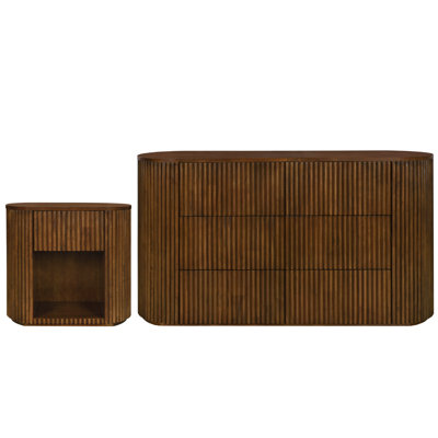 Ellison Fluted Solid Wood Bedroom Set