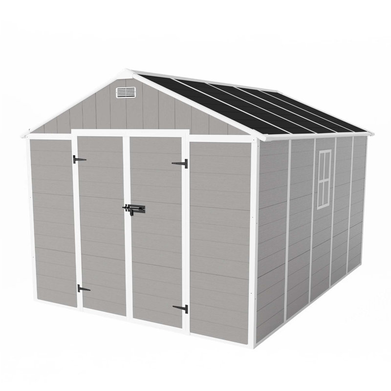Campcraft Resin Storage Shed, High Quality Pp Material, Strong Structure, Waterproof, Rust And UV Proof, Large Storage Space, 12Mm Thick Pp Board, HD Window Lighting
