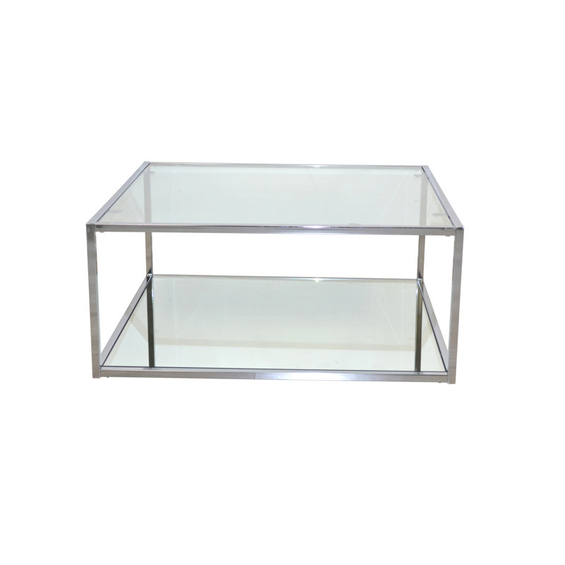 Framed coffee table, Chrome
