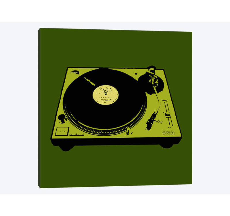 «Turntable Army Poster», impression sur toile, H 12 po x l 12 po x P 0,75 po, Toile tendue