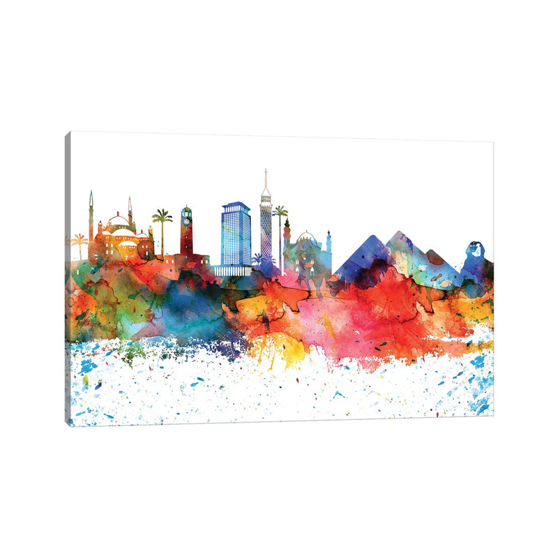 Cairo Skyline - Wrapped Canvas Painting, 152.5 cm H x 101.5 cm W