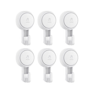 Suction Cup Hooks, 6 Pack Suction Hooks Reusable Powerful Shower Hooks for Bathroom Kitchen