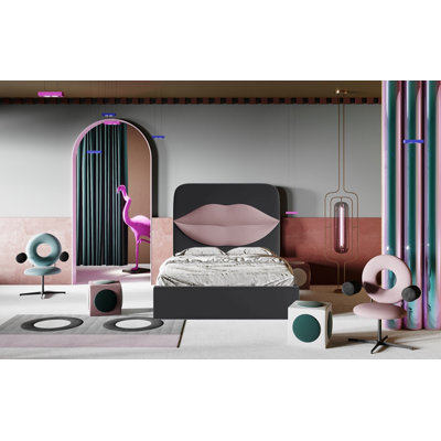Monocle Upholstered Ottoman Storage Bed