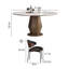 Ensemble de table de salle à manger en bois massif blanc Microlite-103444408-125122080
