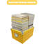 Boîte de rangement pliable, boîte à souvenirs décorative avec couvercle et coins renforcés en métal, corbeille à dossiers en carton avec poignées, boîte-cadeau de rangement pour photos de jouets de bureau-1672289135
