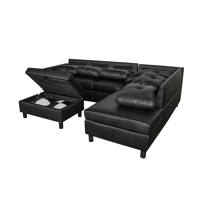 Ensemble de canapé modulaire confortable et pratique avec rangement