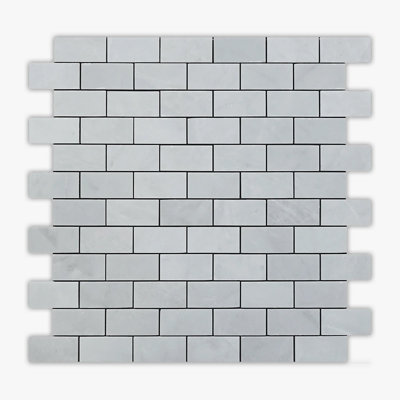 1" x 2" Marble Brick Joint Mosaic Wall & Floor Tile