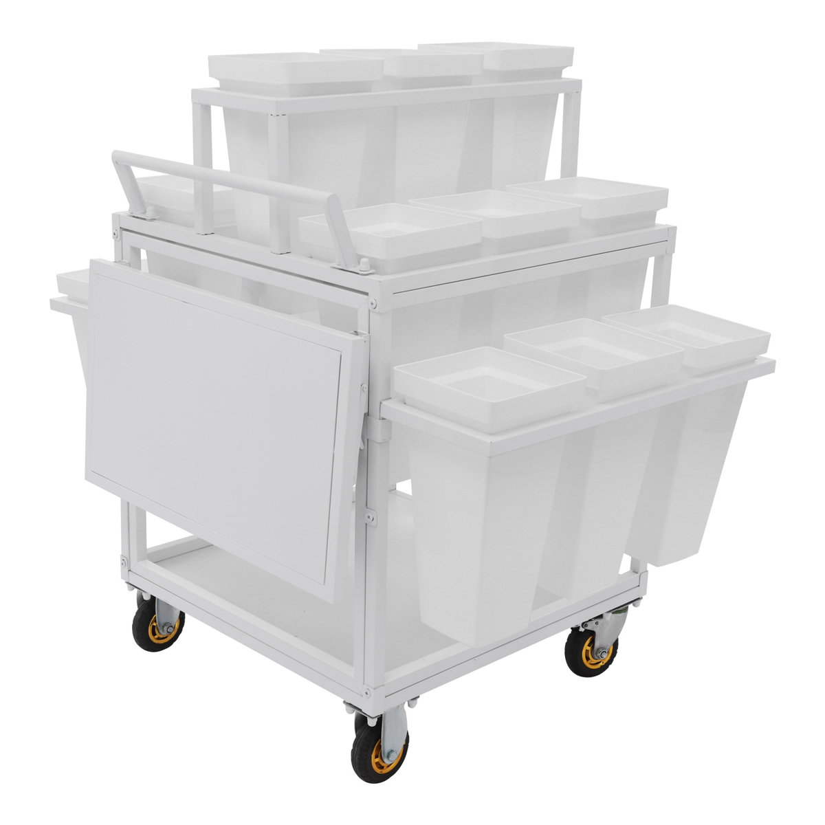 Arlmont & Co. Teman 4-Tier Rolling Flower Display Plant Rack Stand with ...