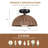 Bijolle 12'' 1 Light Farmhouse Rattan Plait Dome Semi Flush Mount Lighting For Living Room/Bedroom-959920324