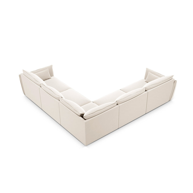 Leigh-Anna 7 Seater Corner Sofa , Beige