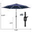 Parasol de marché éclairé 7 pi 6 po-70244307