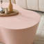 Table basse de 50 pouces en fibre de verre rose, style Mid-Century moderne, sans assemblage, durable et facile à nettoyer, esthétique de surface