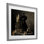 Reproduction sous verre rétro encadrée d'un chat noir Witchy, conception par Arlington Prints