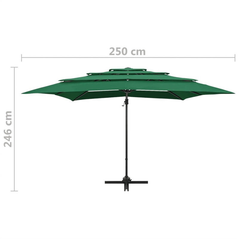 Castiel 250cm Parasol, Green