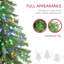 Grand arbre de Noël artificiel pré-éclairé avec branches, lumières blanc chaud ou lumières colorées