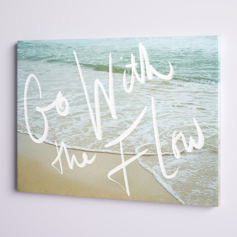 «Kaniel Go with the Flow Expression Beach Tide» par Daphne Polselli - impression, Toile tendue, H 30 po x l 40 po