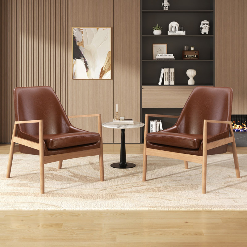Ensemble de 2 chaises d'appoint en cuir PU U-Can (y compris les chaises)