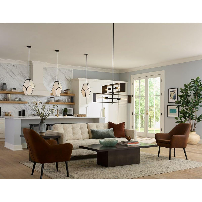 "Luminaire élégant sophistiqué: luminaire suspendu noir mat à 1 lumière Latham par Progress Lighting"