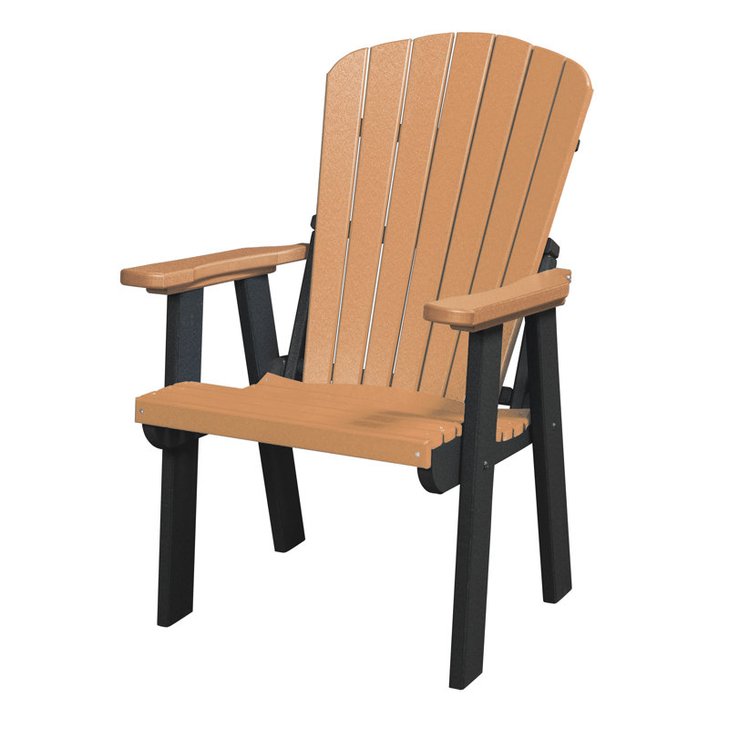 Hubert Outdoor Adirondack Chair, Cedar/Black