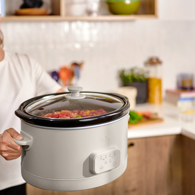 Oatmilk 6-Quart Programmable Ceramic Slow Cooker with Timer