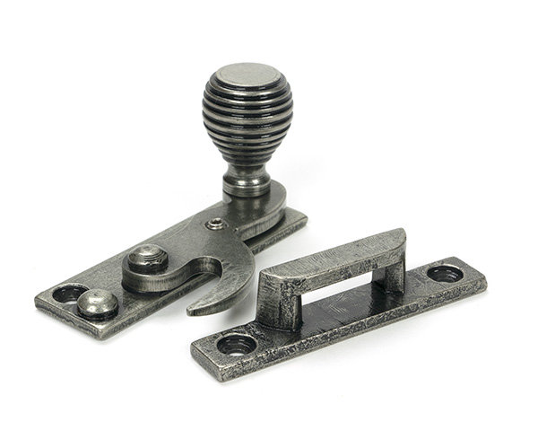 Beehive Sash Hook Fastener, Pewter Patina
