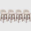 Tabouret de comptoir pivotant H 26 po Martina Modern avec pieds en bois massif (ensemble de 4)-300882963-300867506