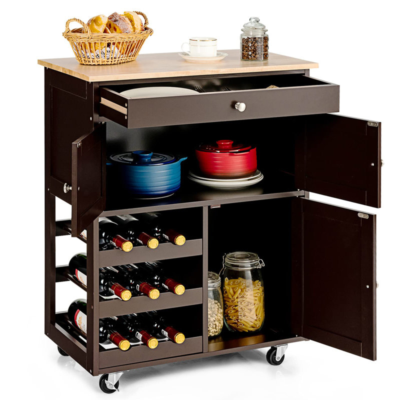 Alysianna Wood Kitchen Island, Brown