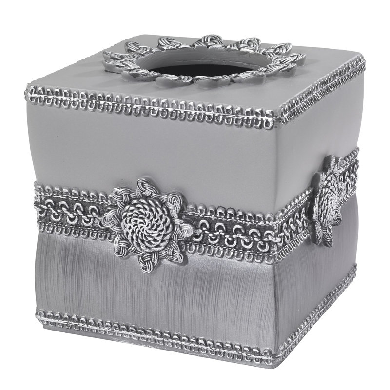 Granite Resin Braided Medallion Tissue Box Cover
